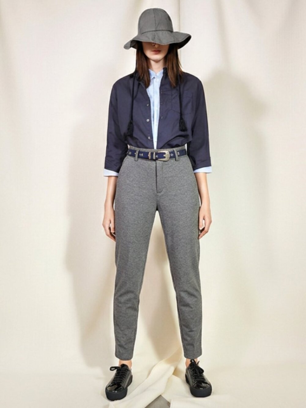 Hope Stockholm Straight Leg wool Pants in Gray